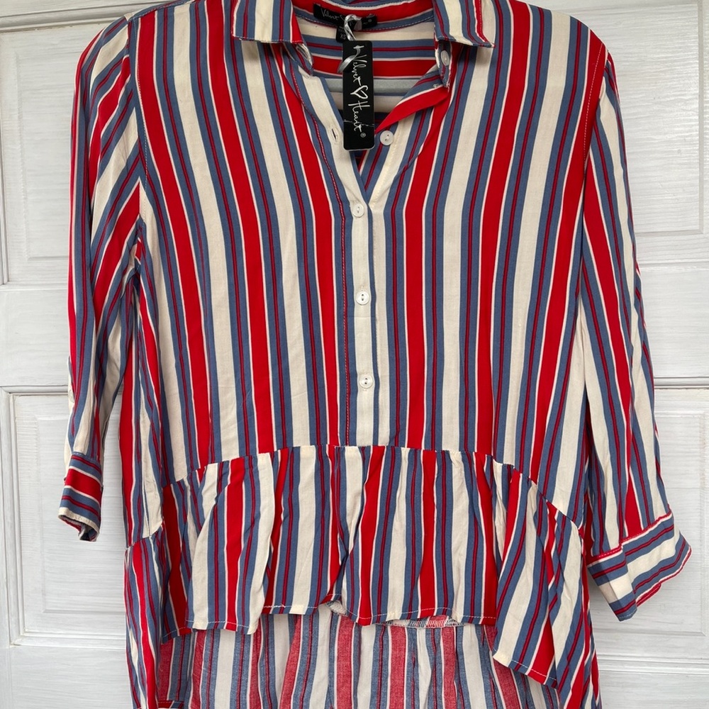 Velvet Heart Loose Flowing Striped blouse